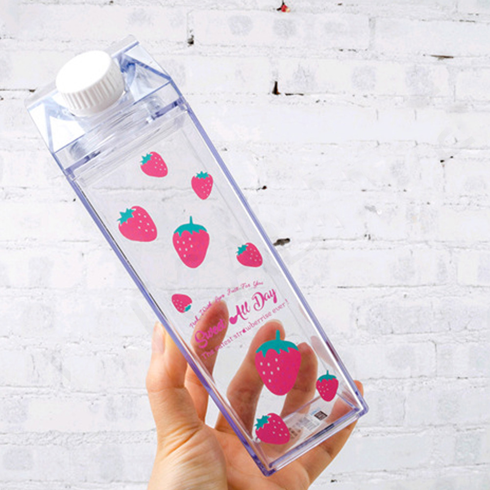 China Sports Milk Carton Shape Box Clear Milk Carton Water Bottle